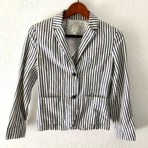 Gap Navy and White Striped Blazer
